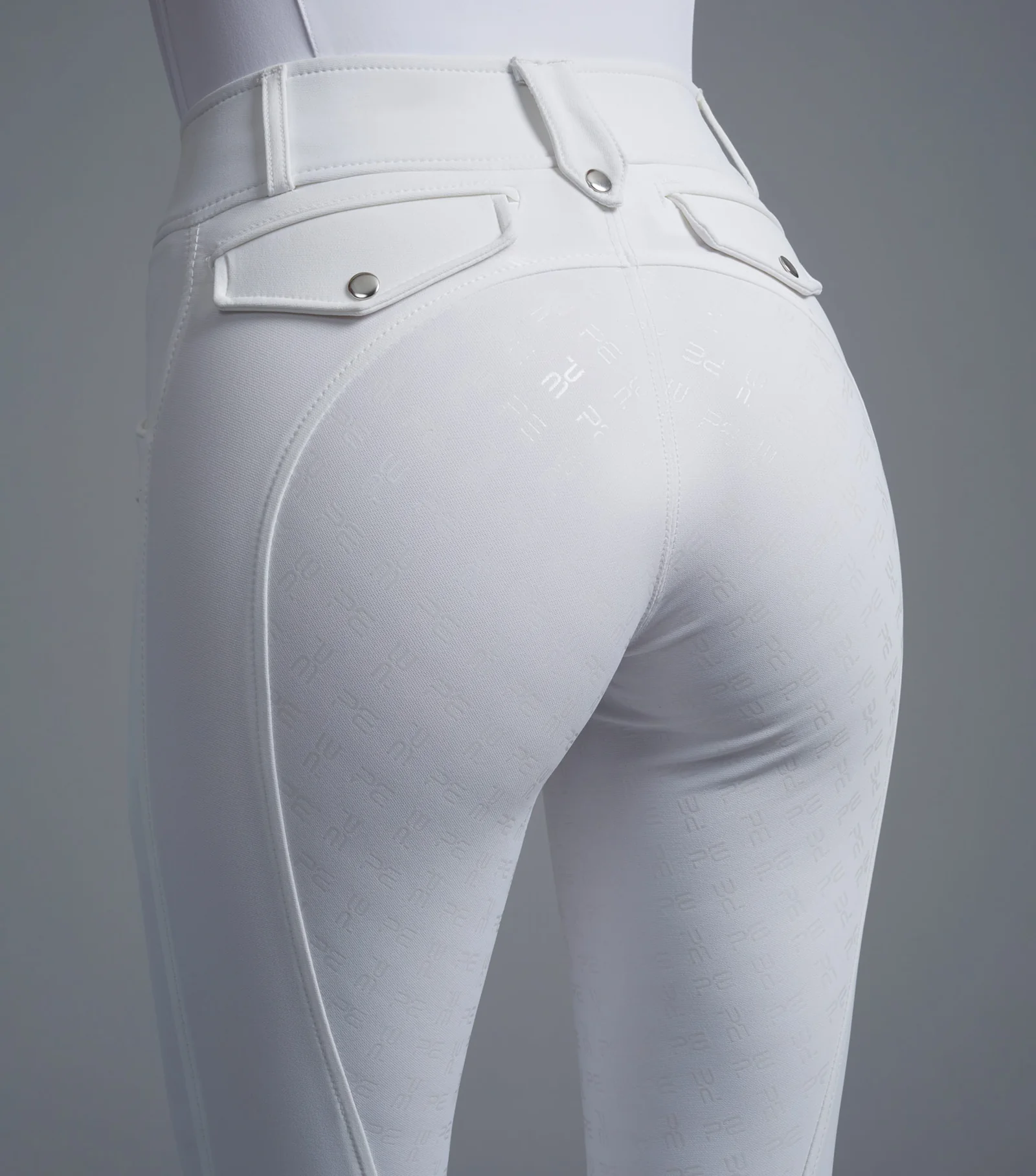 Premier Equine - Torino Ladies Full Seat Gel Competition Riding Breeches White - Various Sizes - Image 5