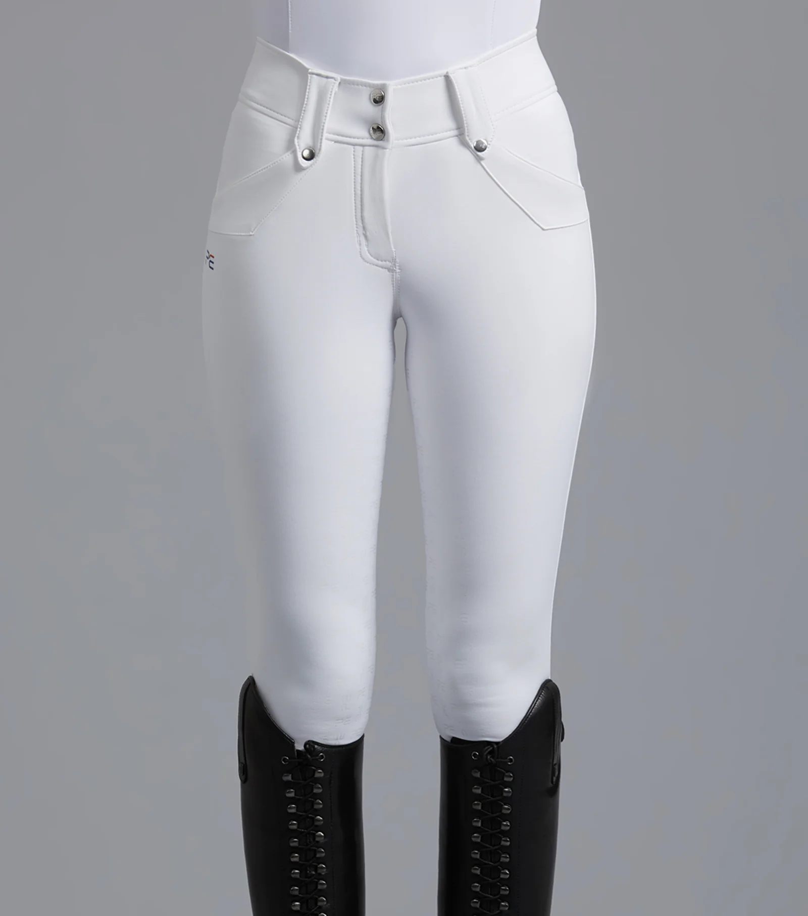 Premier Equine - Torino Ladies Full Seat Gel Competition Riding Breeches White - Various Sizes - Image 4