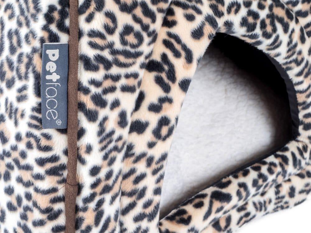 Petface - Mollies Leopard Print Luxury Igloo Cat Bed - One Size - Image 2