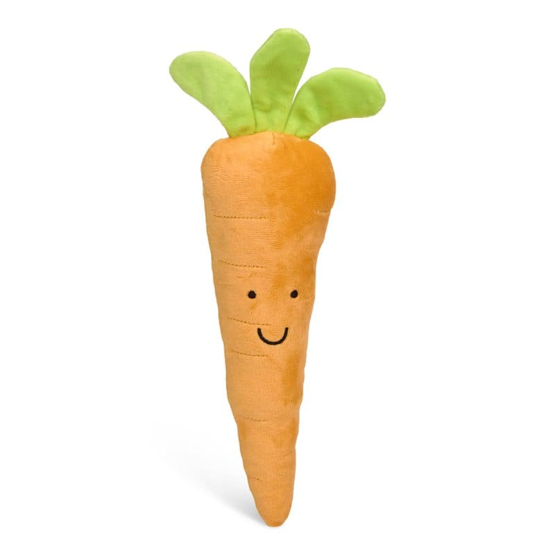 Petface - Foodie Faces Furry Carrot Plush Dog Toy