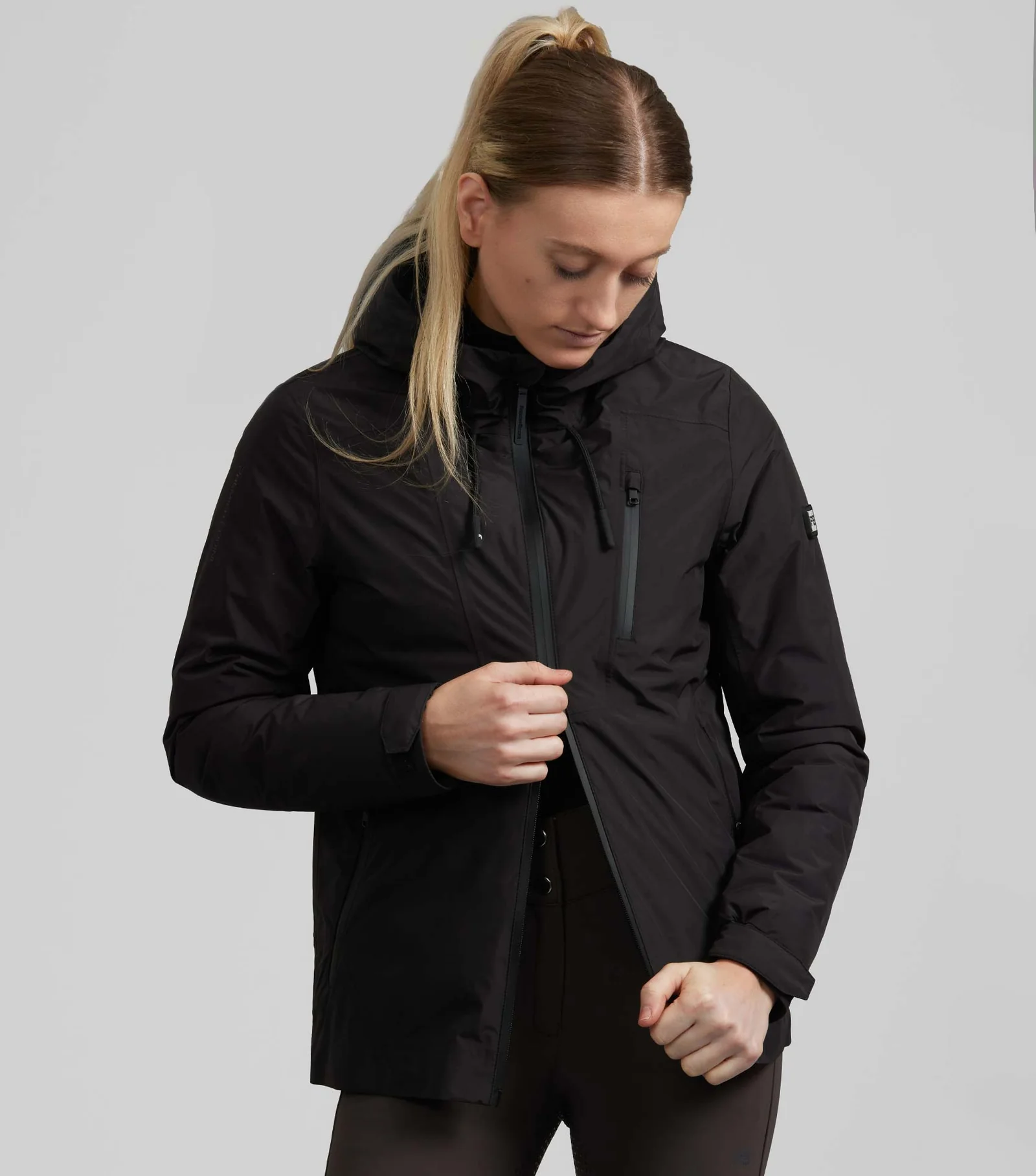 Premier Equine - Motet Ladies Waterproof Jacket Graphite Black - Various Sizes - Image 6