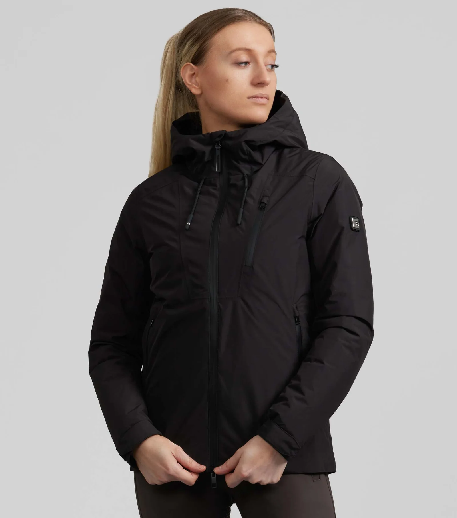 Premier Equine - Motet Ladies Waterproof Jacket Graphite Black - Various Sizes