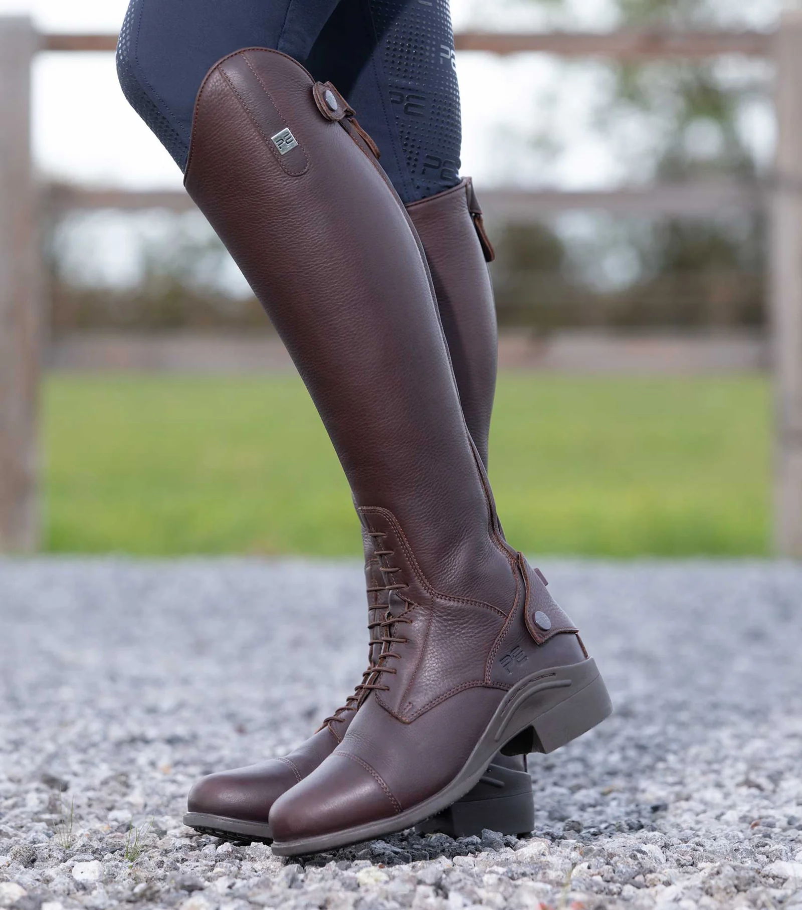 Premier Equine - Vallardi Ladies Leather Field Tall Riding Boot Brown Wide - Various Sizes - Image 5