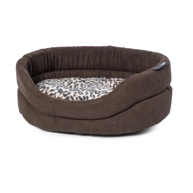Petface - Mollies Leopard Print Luxury Oval Cat Bed - One Size - Image 2